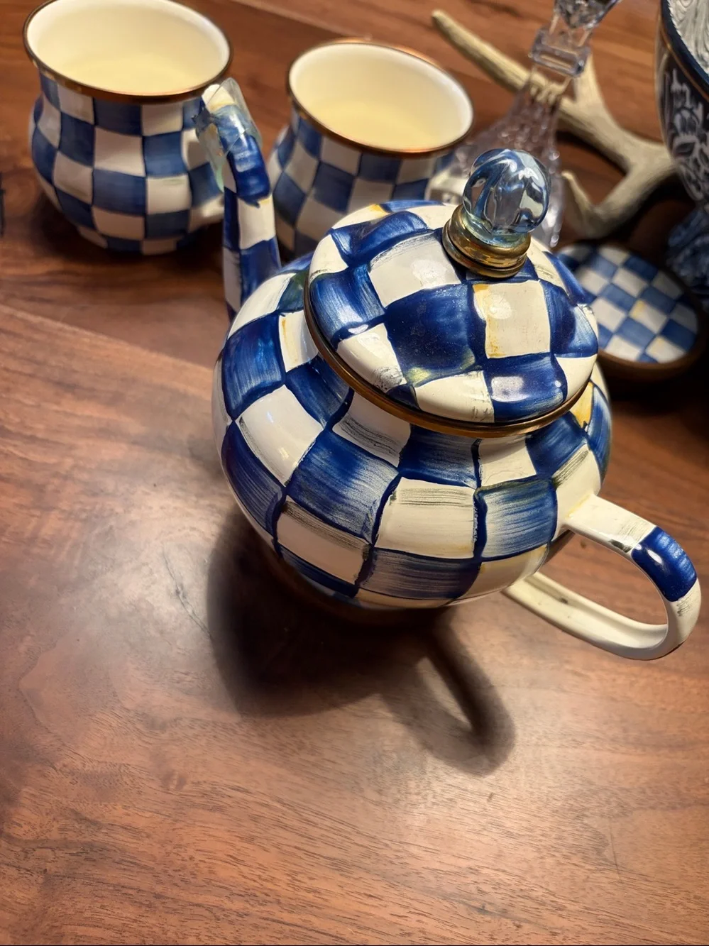 Mackenzie Childs small Ceramic Teapot